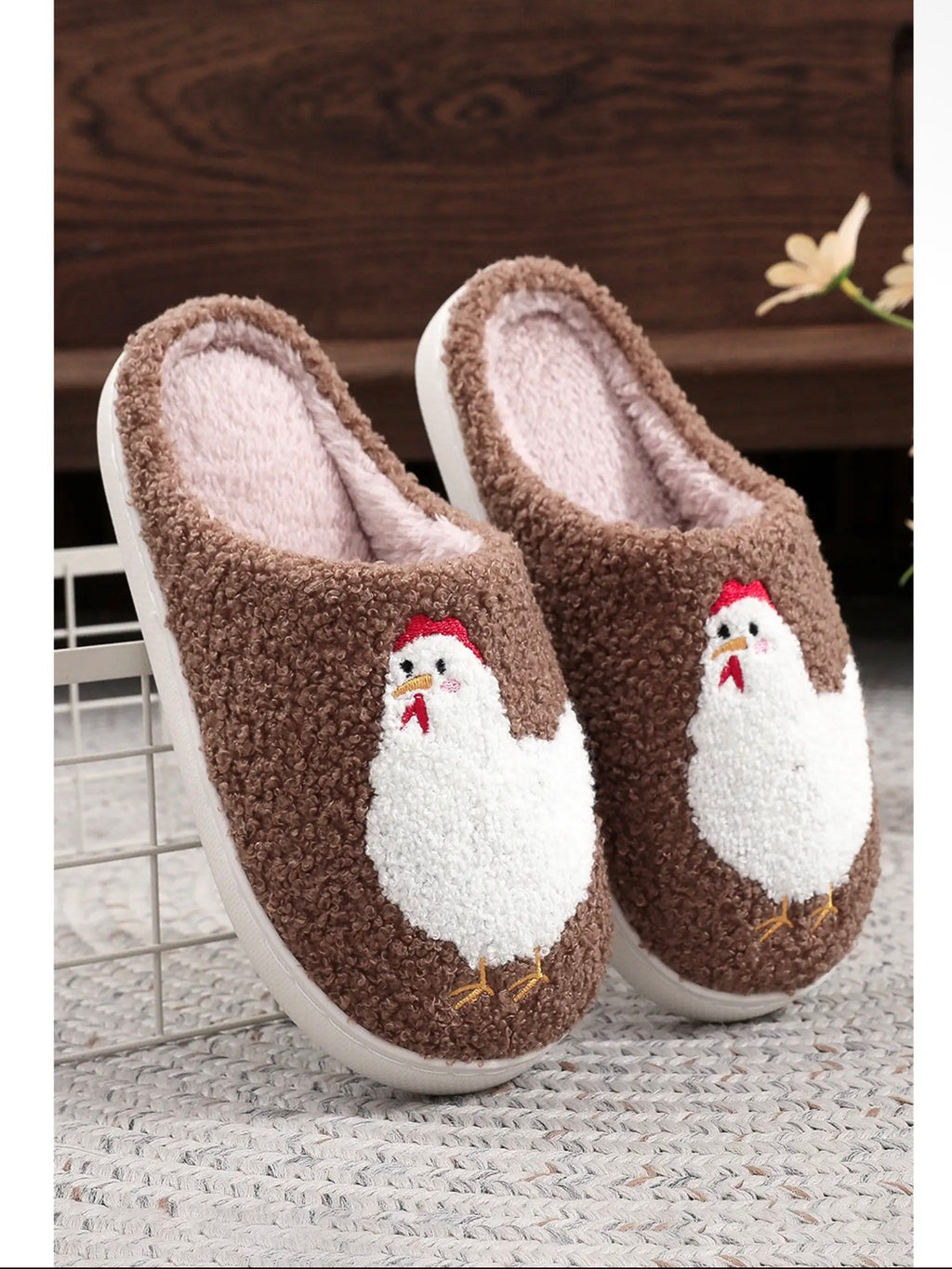 Cute chicken slippers