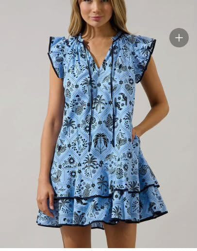 Subtile Tropical Print Dress